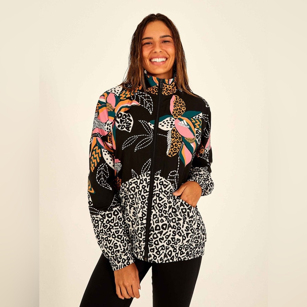 FARM Rio Adidas Black Windbreaker